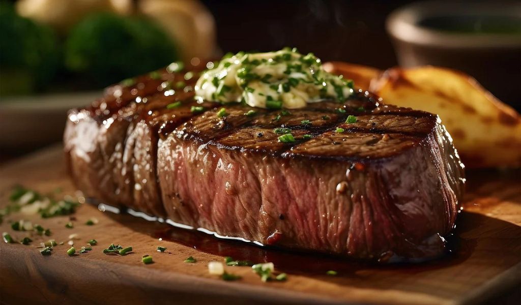 The America delicious luxury meat steak. 