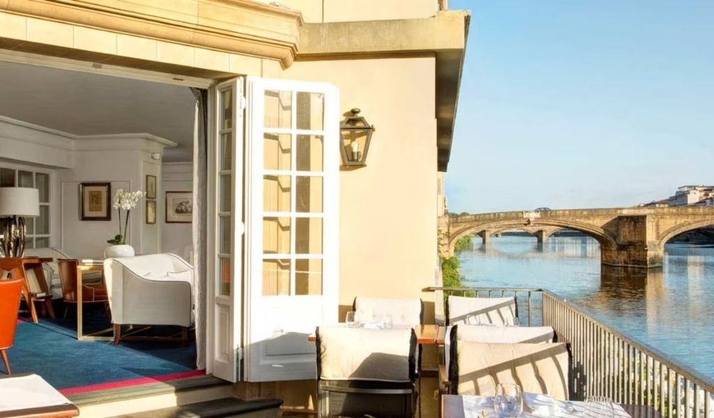 A luxury hotel near the Arno River