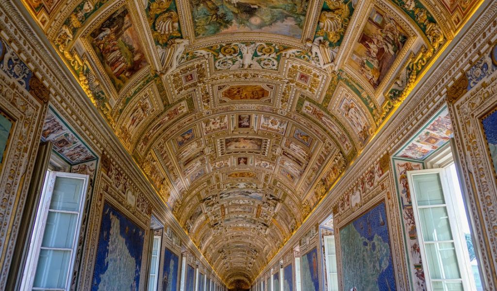 The Painted Ceiling Gallery Corridor in the Vatican Museum