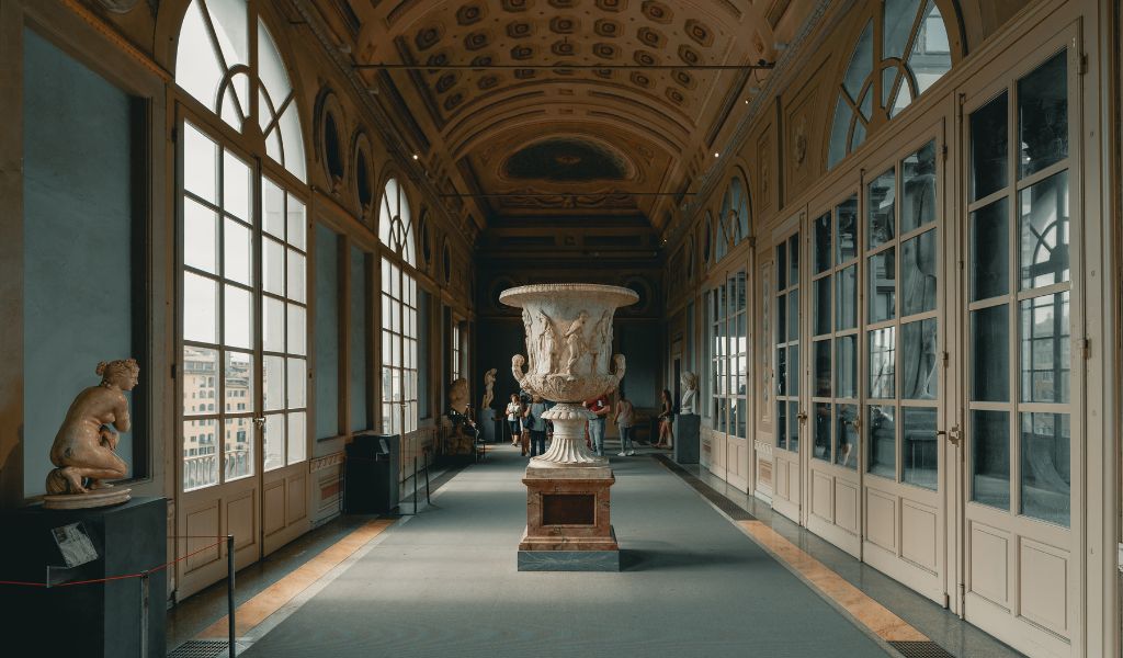 Historic sculpture in the Uffizi Gallery